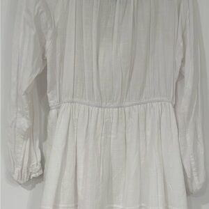 White Long-Sleeve Blouse